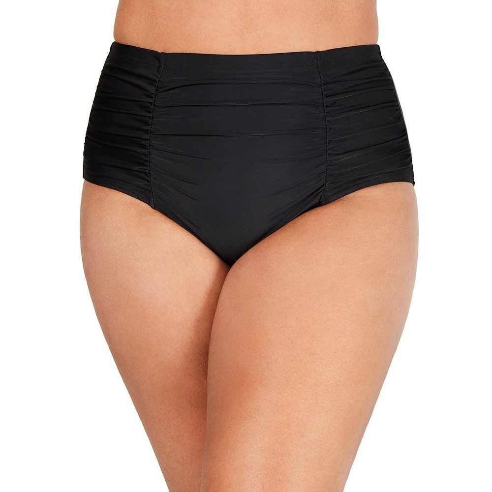 Island Escape Women's Plus Size South Beach Ruched Hipster Swim Bottom Separates
